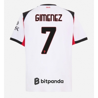 Billige Fotballdrakt AC Milan Santiago Gimenez #7 Replika Bortedrakt 2025-26 Kortermet
